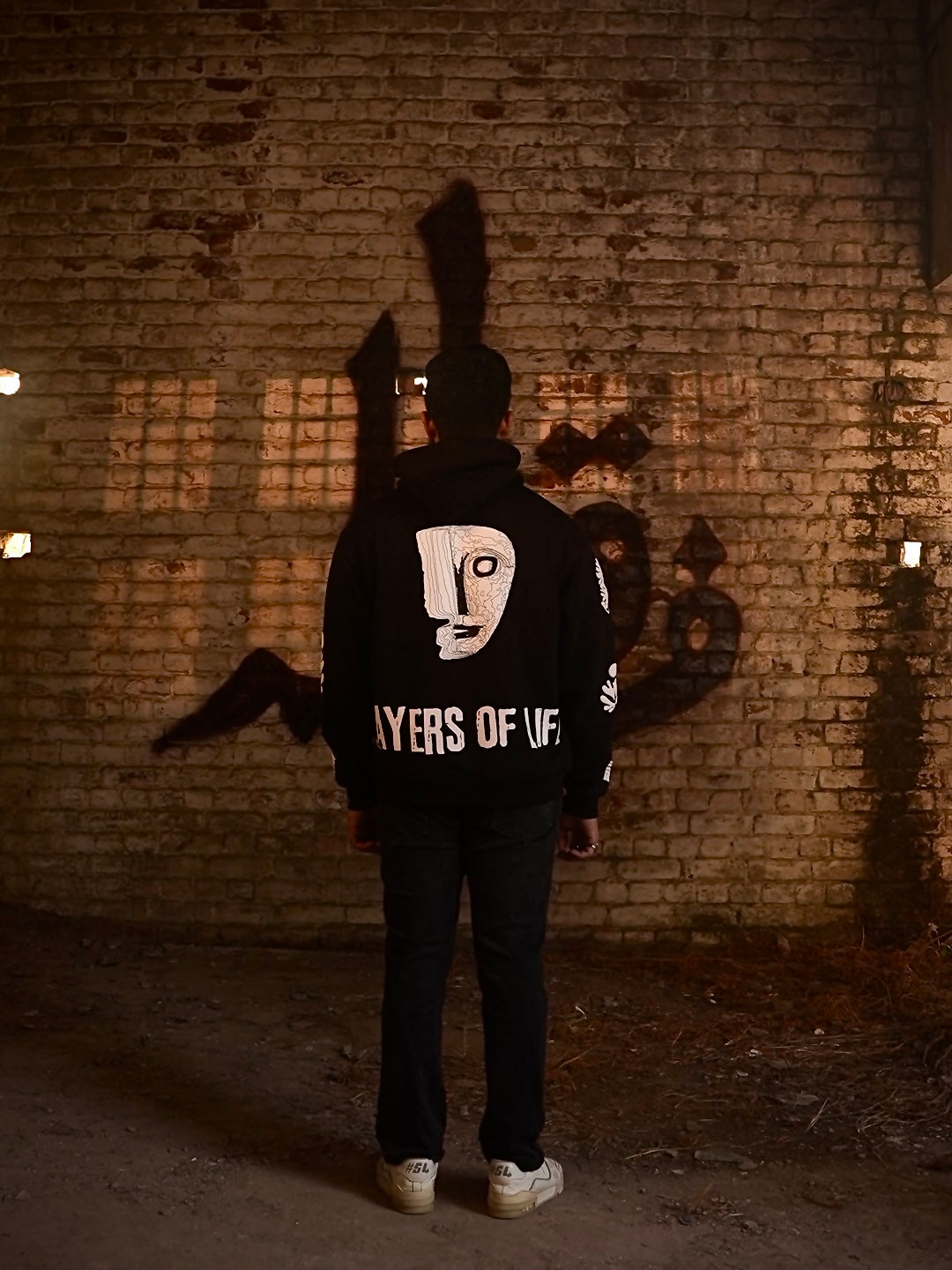 Layers of life black hoodie - Qafilastudio