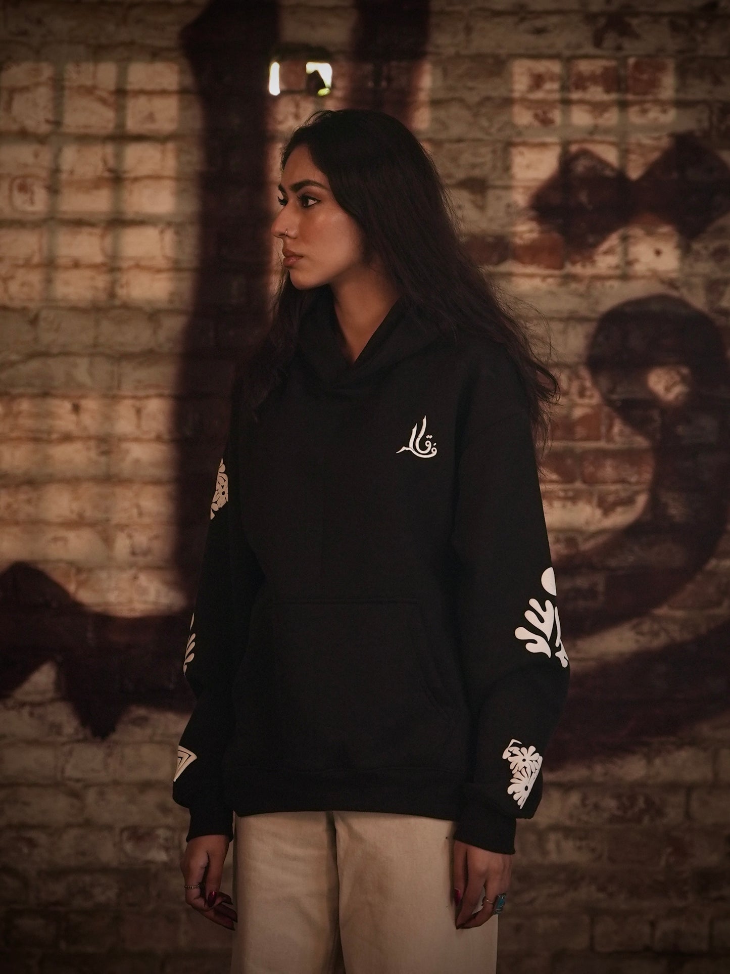 Layers of life black hoodie - Qafilastudio