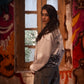 Khuwahish white sweatshirt - Qafilastudio