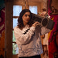 Khuwahish white sweatshirt - Qafilastudio