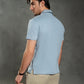 SKY WAFFLE KNIT POLO