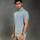 SKY WAFFLE KNIT POLO