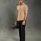 KHAKI WAFFLE KNIT POLO