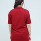 Maroon Zipper Polo