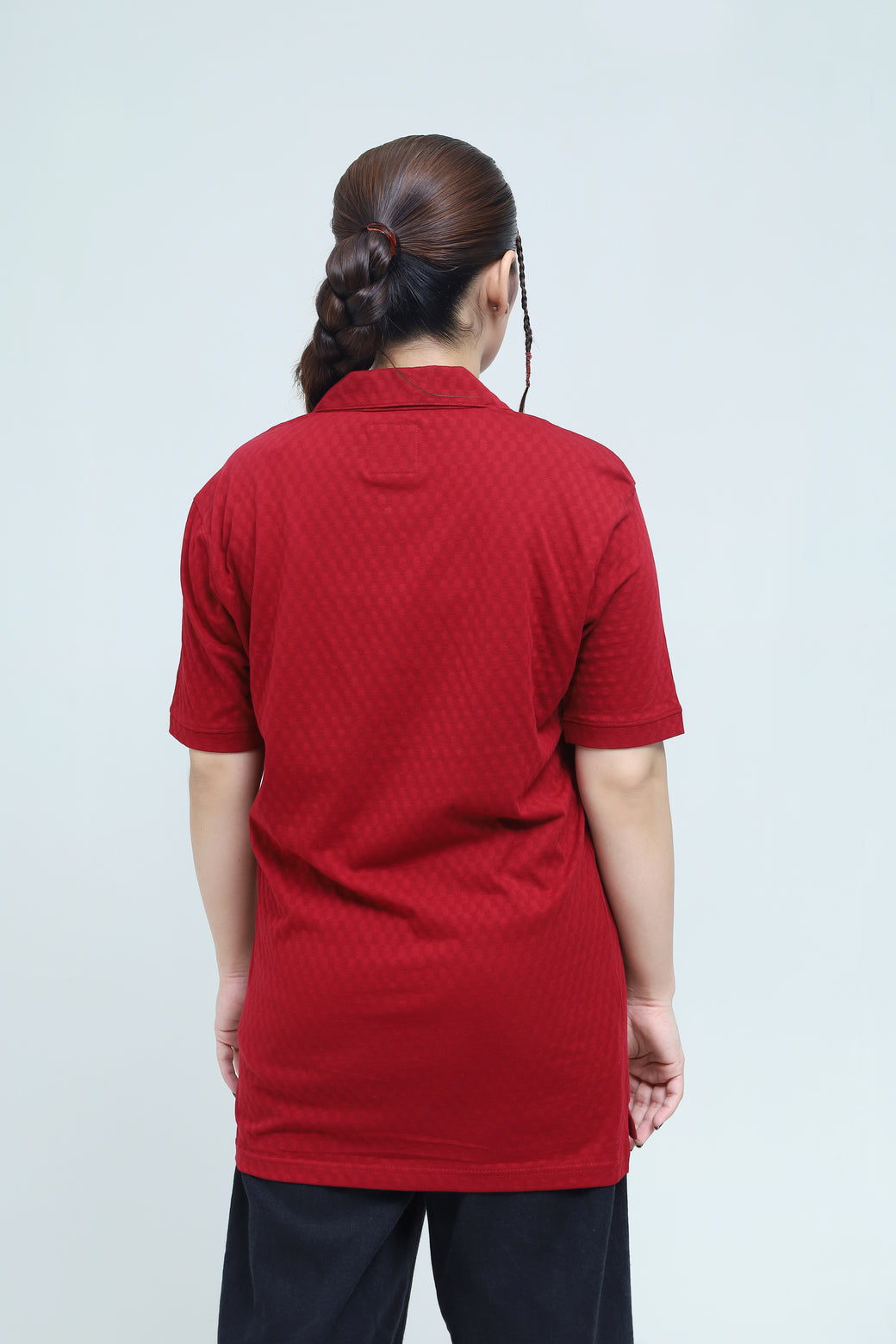 Maroon Zipper Polo