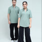 Light Green Zipper Polo - Qafilastudio