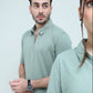 Light Green Zipper Polo - Qafilastudio