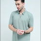 Light Green Zipper Polo - Qafilastudio