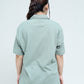 Light Green Zipper Polo - Qafilastudio