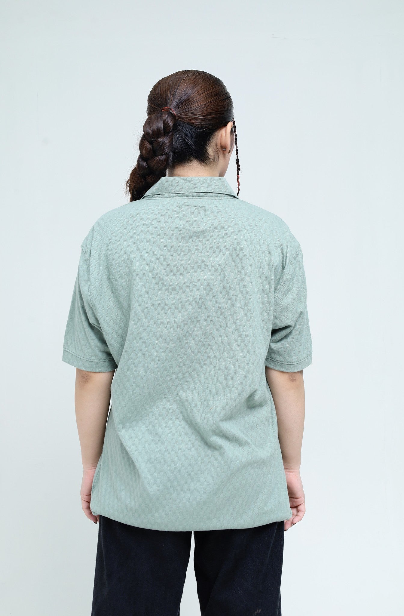 Light Green Zipper Polo - Qafilastudio