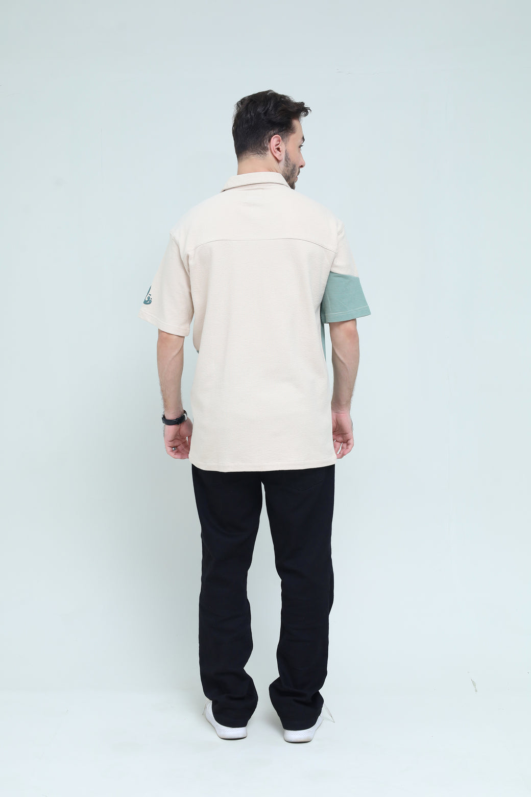Grained Jacquard Casual Shirt - Qafilastudio