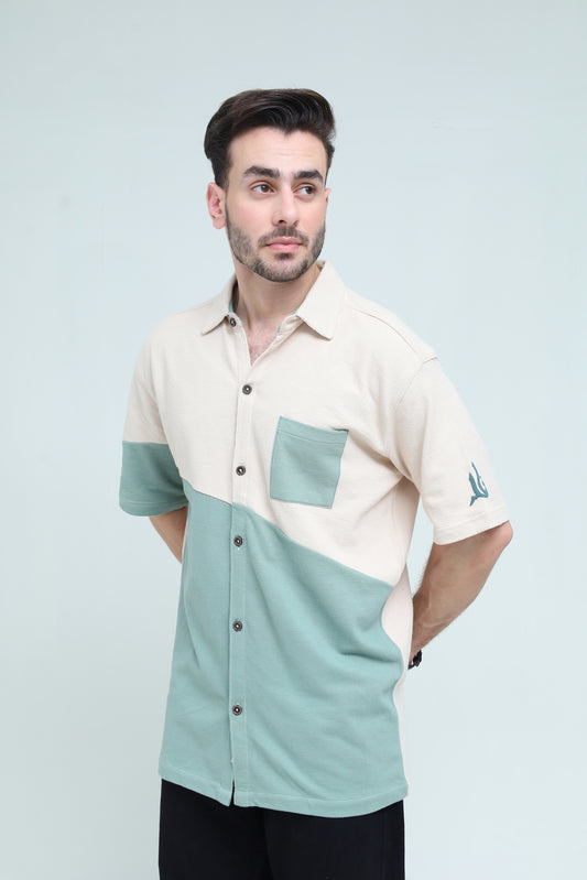 Grained Jacquard Casual Shirt