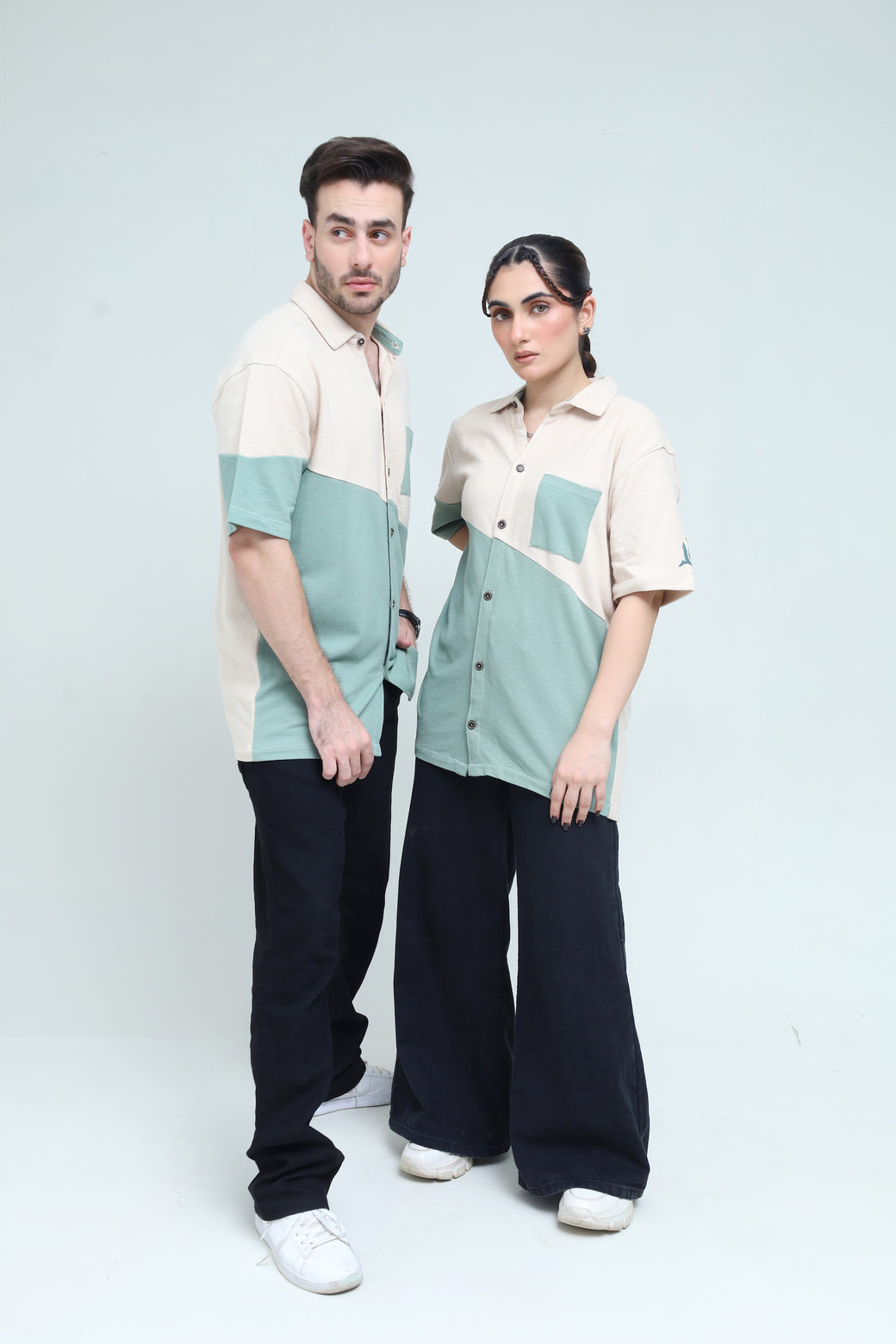 Grained Jacquard Casual Shirt - Qafilastudio