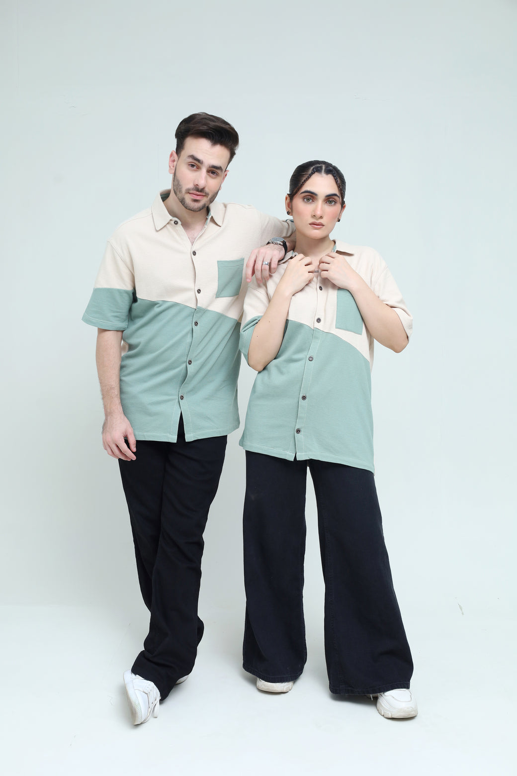 Grained Jacquard Casual Shirt - Qafilastudio
