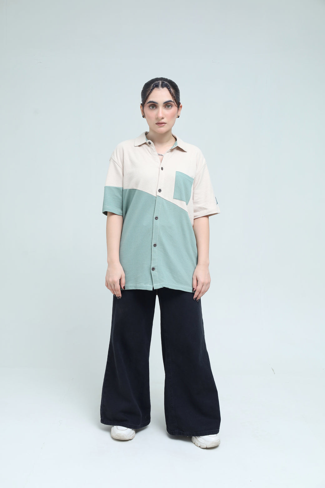 Grained Jacquard Casual Shirt - Qafilastudio
