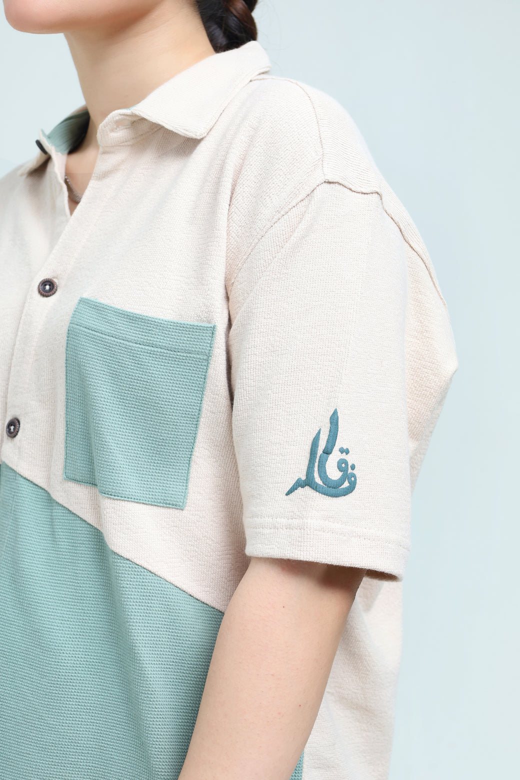 Grained Jacquard Casual Shirt - Qafilastudio