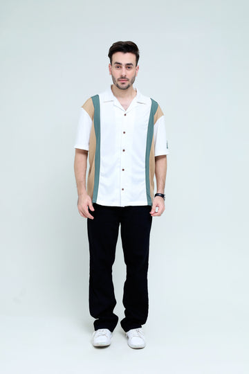 Tri-Color Cut & Sew Shirt