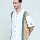 Tri-Color Cut & Sew Shirt - Qafilastudio