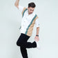 Tri-Color Cut & Sew Shirt - Qafilastudio