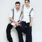 Tri-Color Cut & Sew Shirt - Qafilastudio