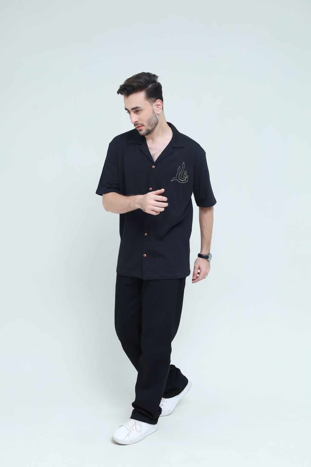 Striped Black Jacquard Shirt