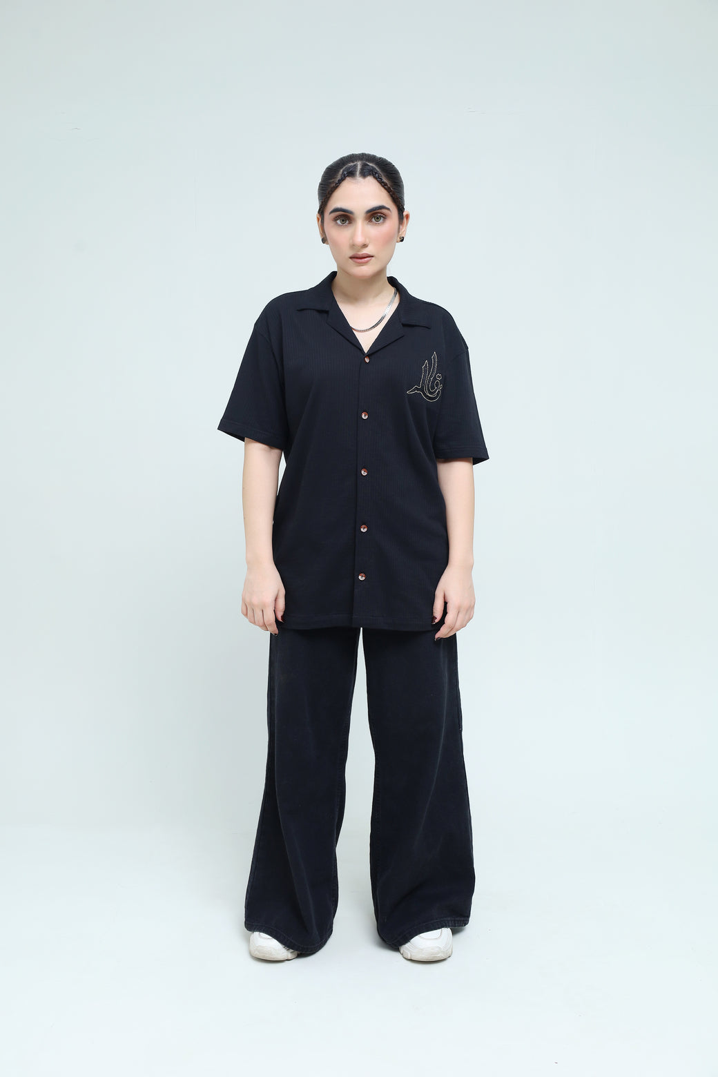 Striped Black Jacquard Shirt