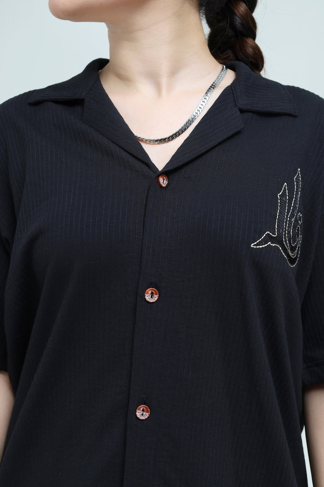 Striped Black Jacquard Shirt