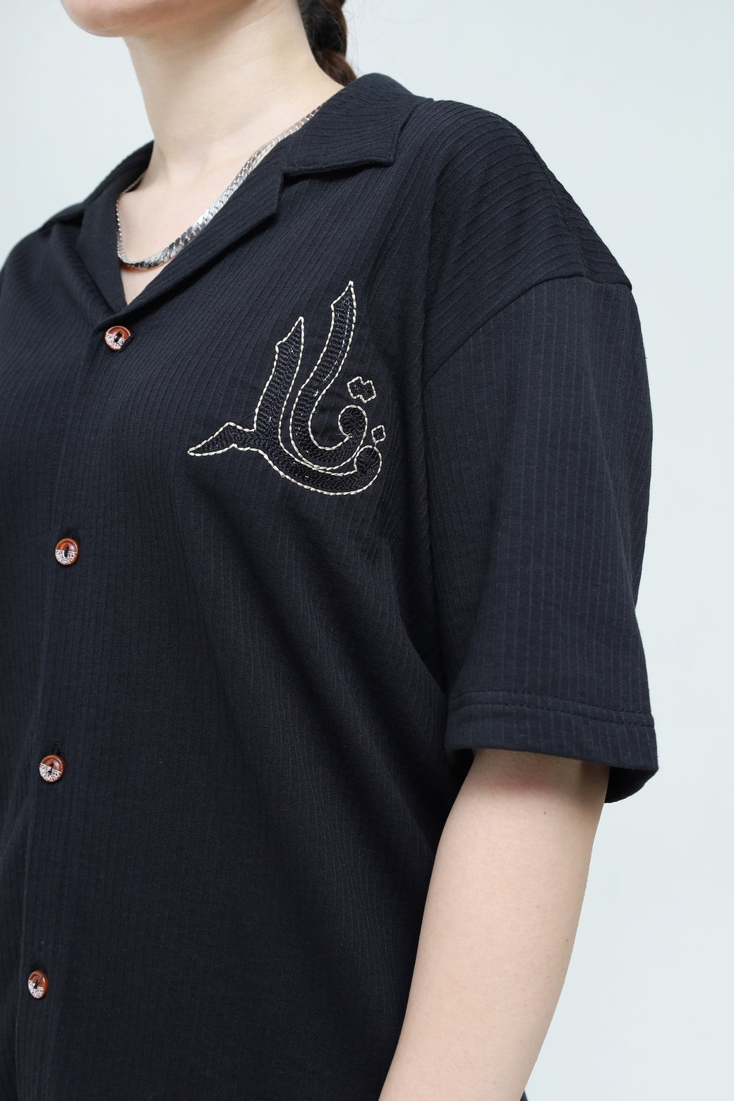 Striped Black Jacquard Shirt