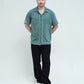 The Jacquard Fish Embroidered Shirt - Qafilastudio
