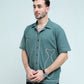 The Jacquard Fish Embroidered Shirt - Qafilastudio