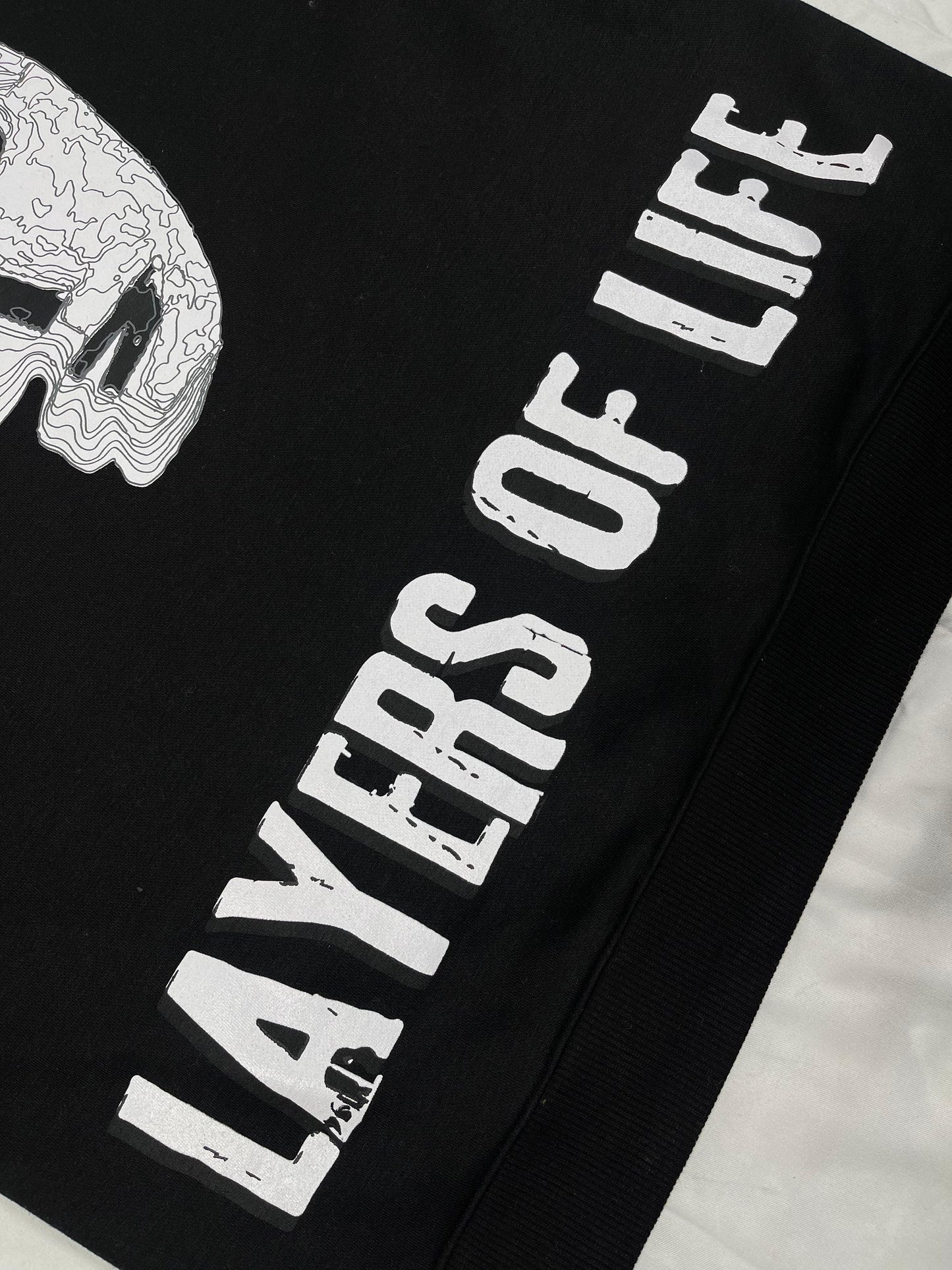 Layers of life black hoodie - Qafilastudio