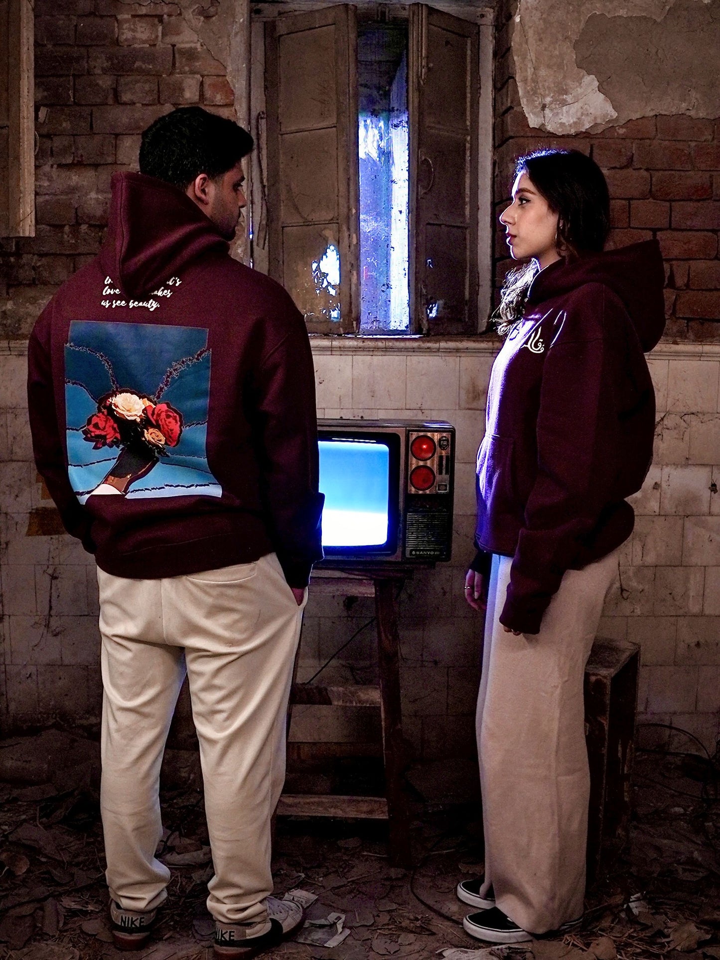 ULFAT BROWN HOODIE - Qafilastudio