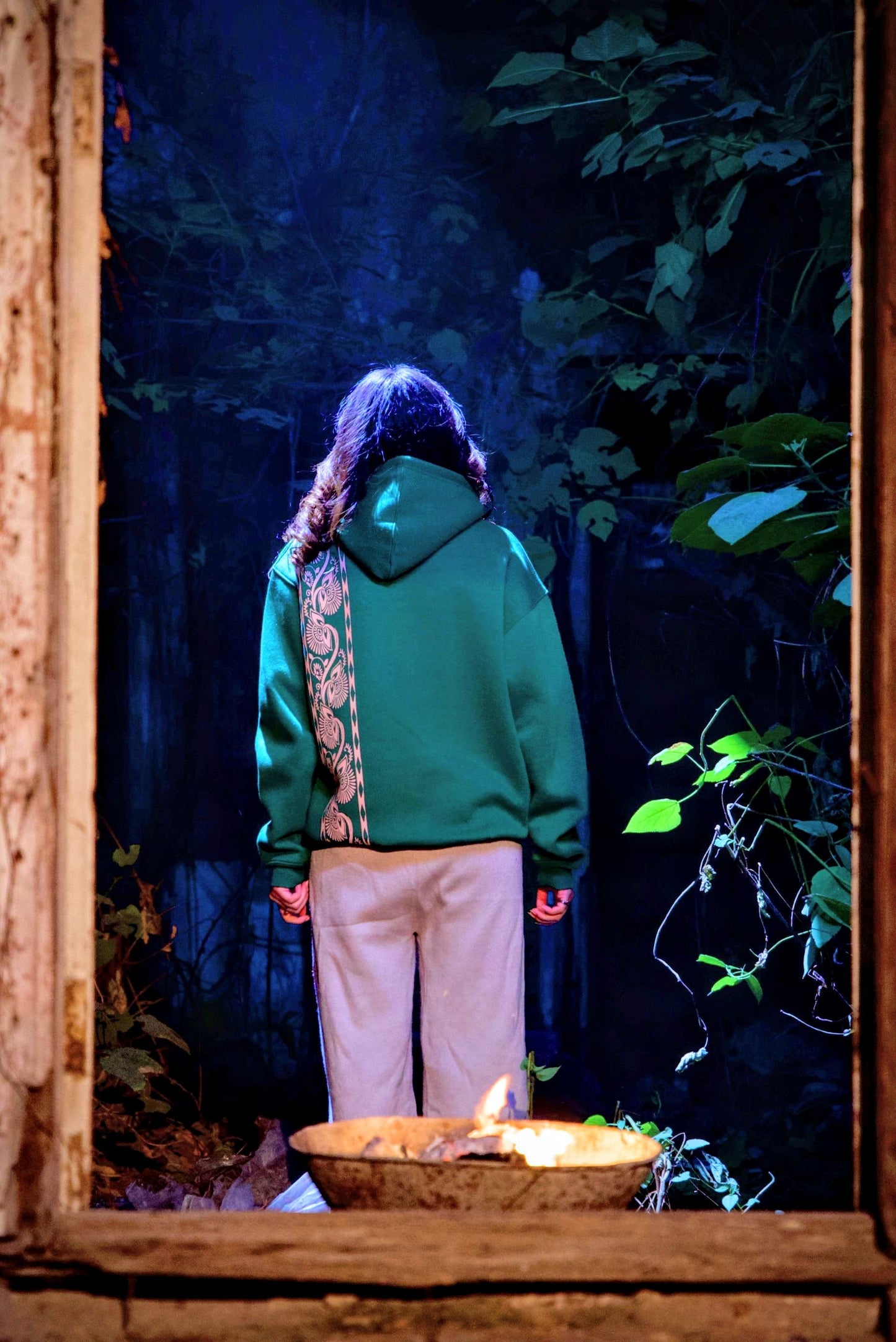 Parwaaz Green Hoodie - Qafilastudio